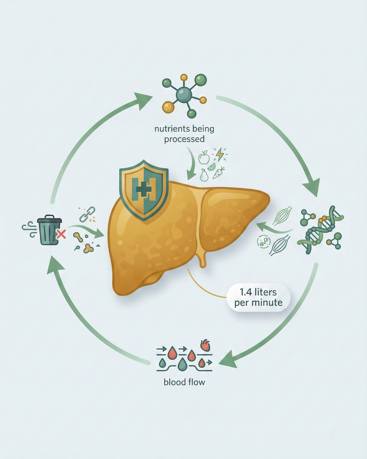 Liver health and daily protection infographic